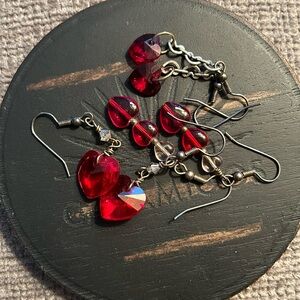 ❤️3 Pairs Heart Earrings❤️